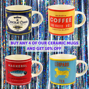 Vintage-Style Ceramic Mug - Chocolat Chaud