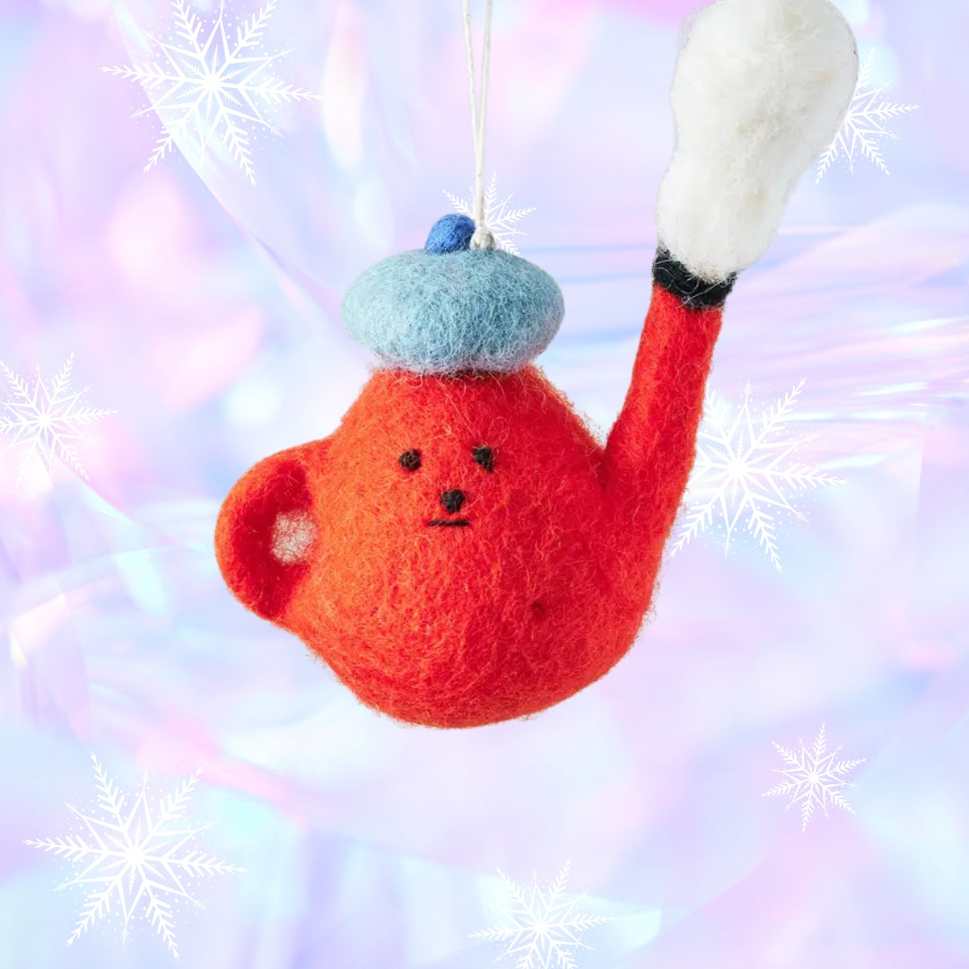 Teapot Hanging Felt Ornament