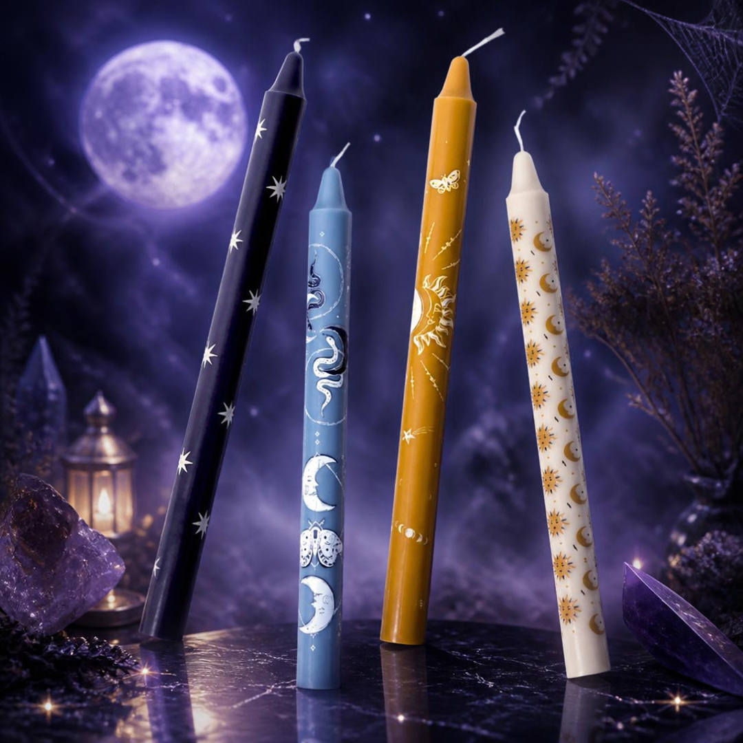 Designer Dinner candles - Set of 4 - Modern Mystic