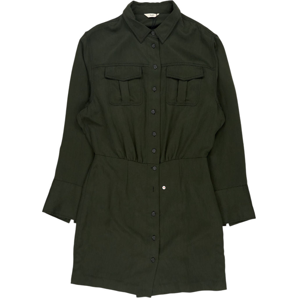 Hush Dark Green Maia Mini Utility Dress