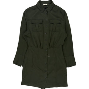 Hush Dark Green Maia Mini Utility Dress