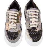 By Walid Multicoloured Silk Kimono Trainers