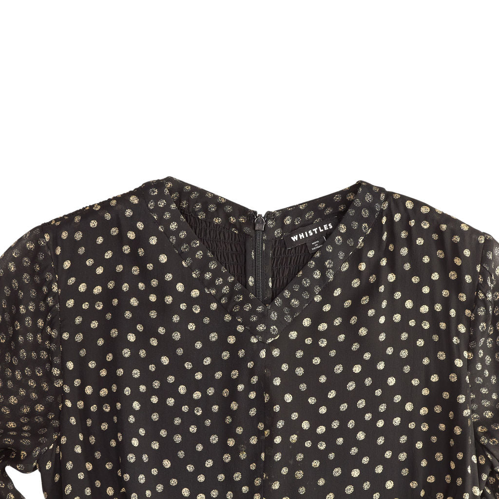 Whistles Black Polka Dot Dress