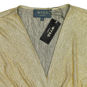 WYSE London Gold Caley Metallic Top