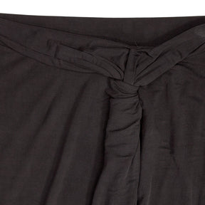 Hush Black Cupro Slinky Sarong Midi Skirt