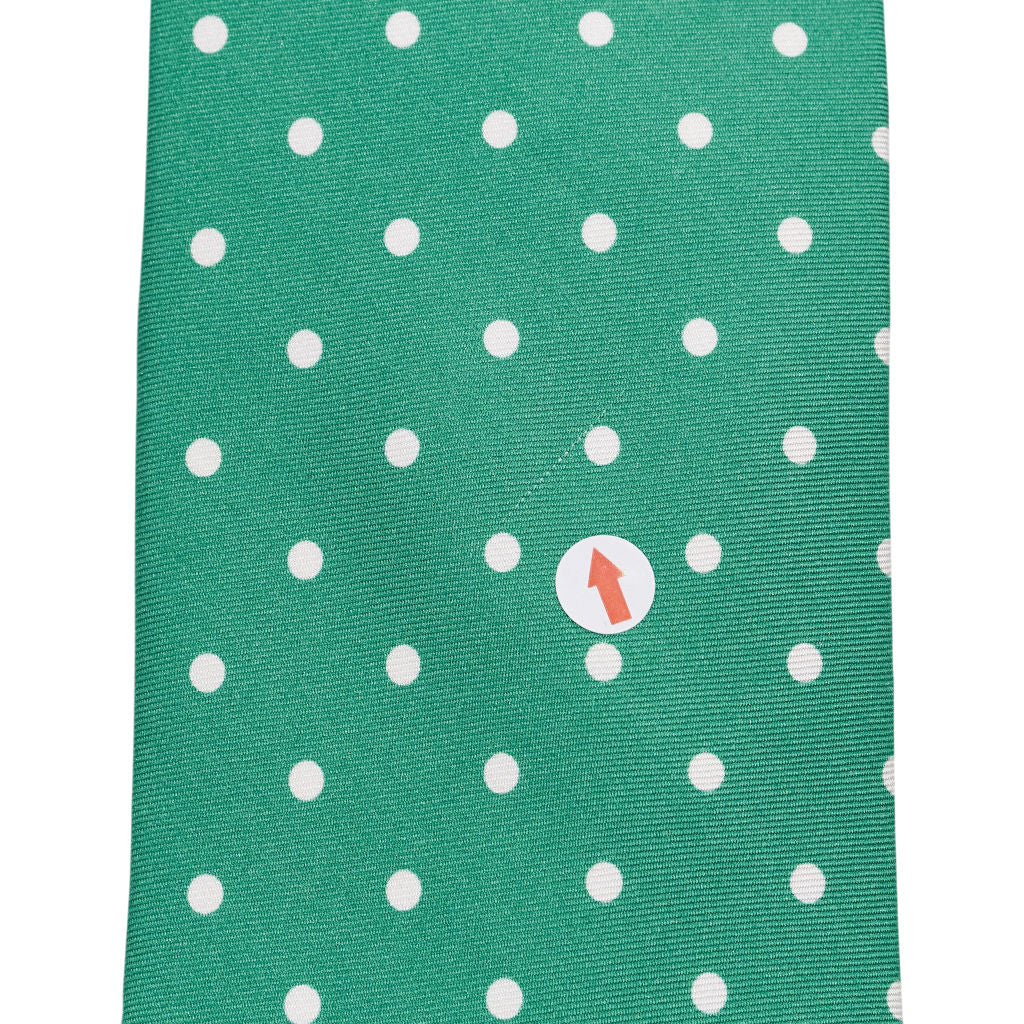 Drake's Emerald Polka Dot Silk Tie