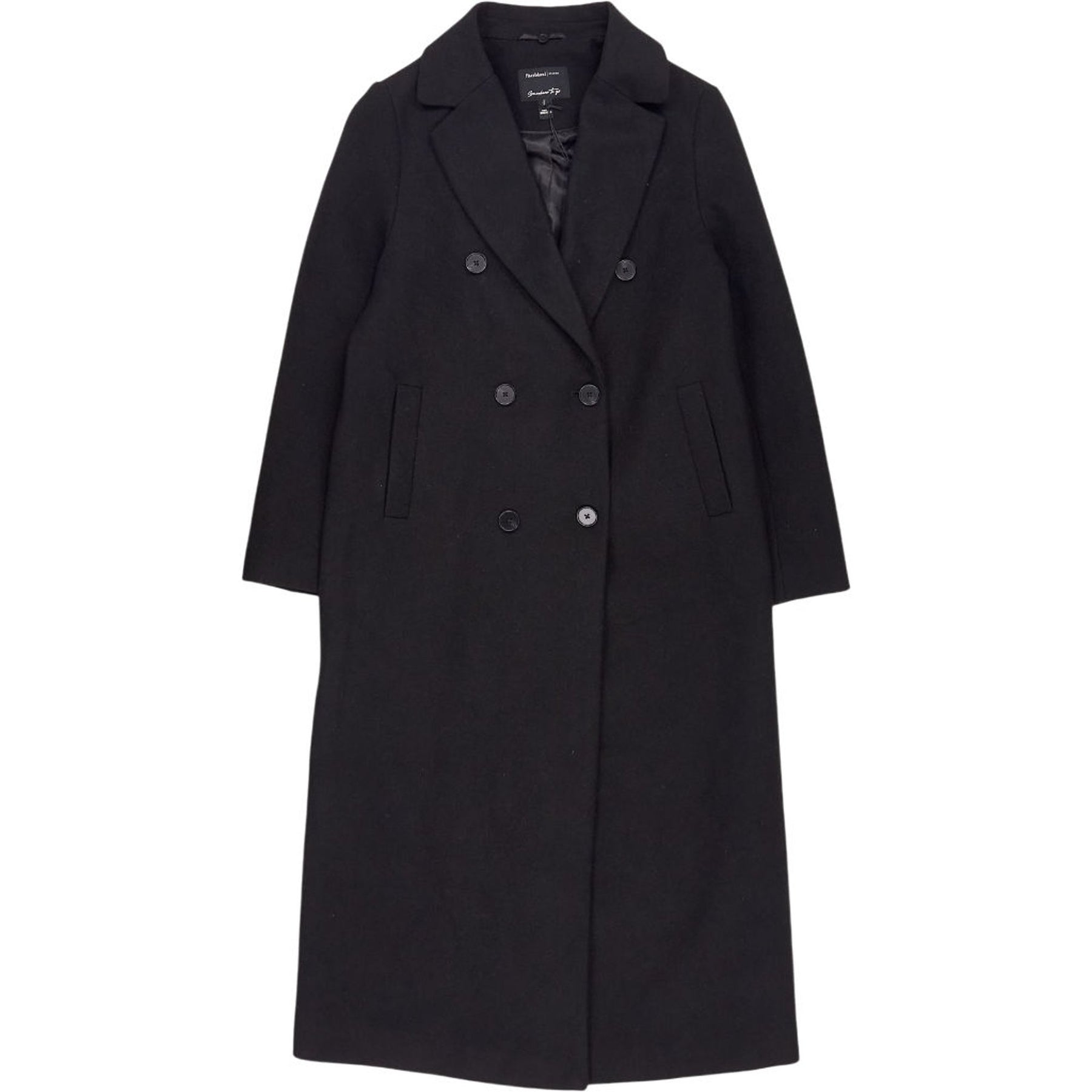 River Island Black Faux Fur Collar Coat