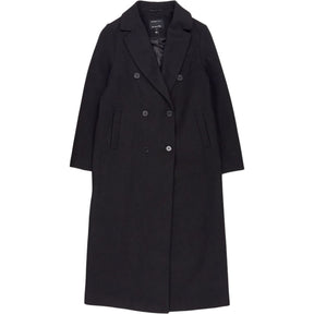 River Island Black Faux Fur Collar Coat