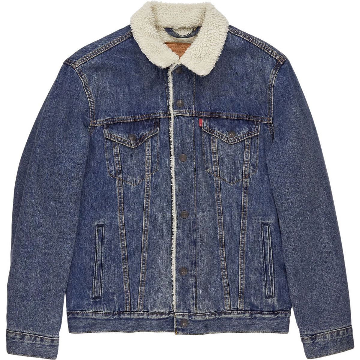 Levi's Blue Denim Sherpa Jacket