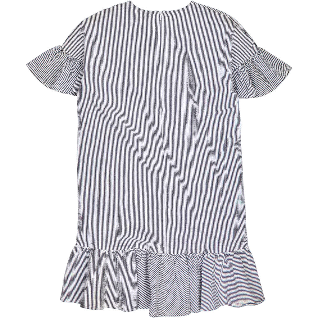 Benetton Striped Ruffle Dress