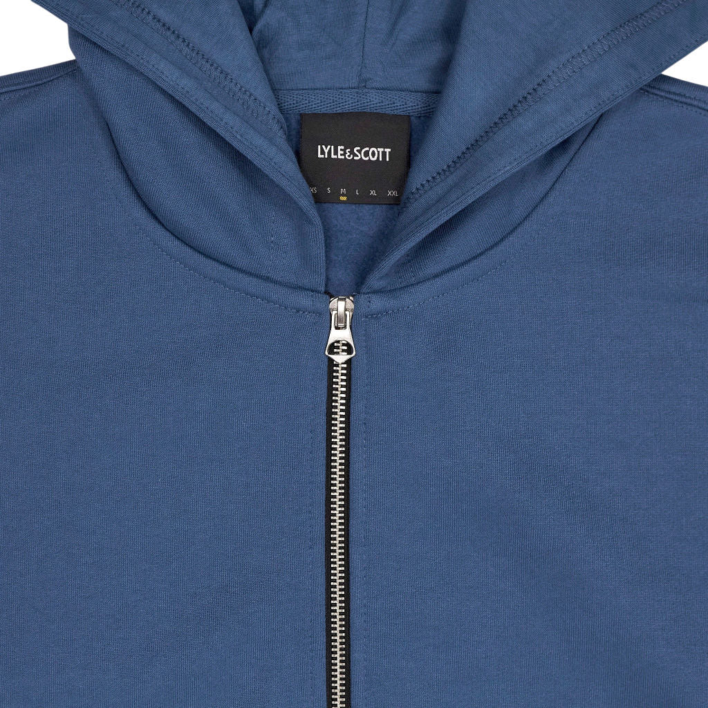 Lyle & Scott Blue Fleece Lined Zip Hoodie