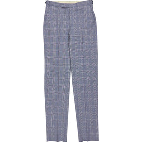 Richard James Blue Check Wool Trousers