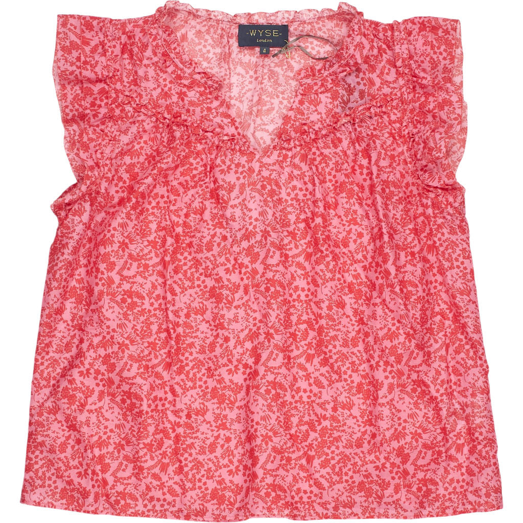 WYSE Pink Floral Blouse