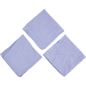 Anderson & Sheppard Sky/White Cotton Pocket Square