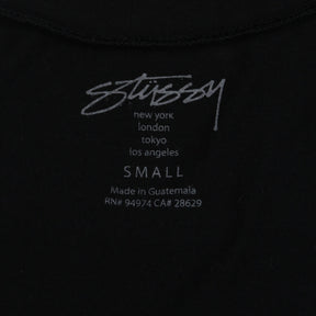 Stussy Black Cotton No4 Tank Top