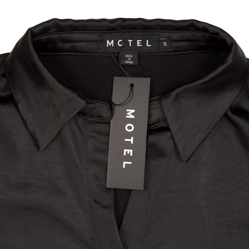 Motel Black Esteza Satin Shirt