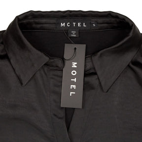 Motel Black Esteza Satin Shirt