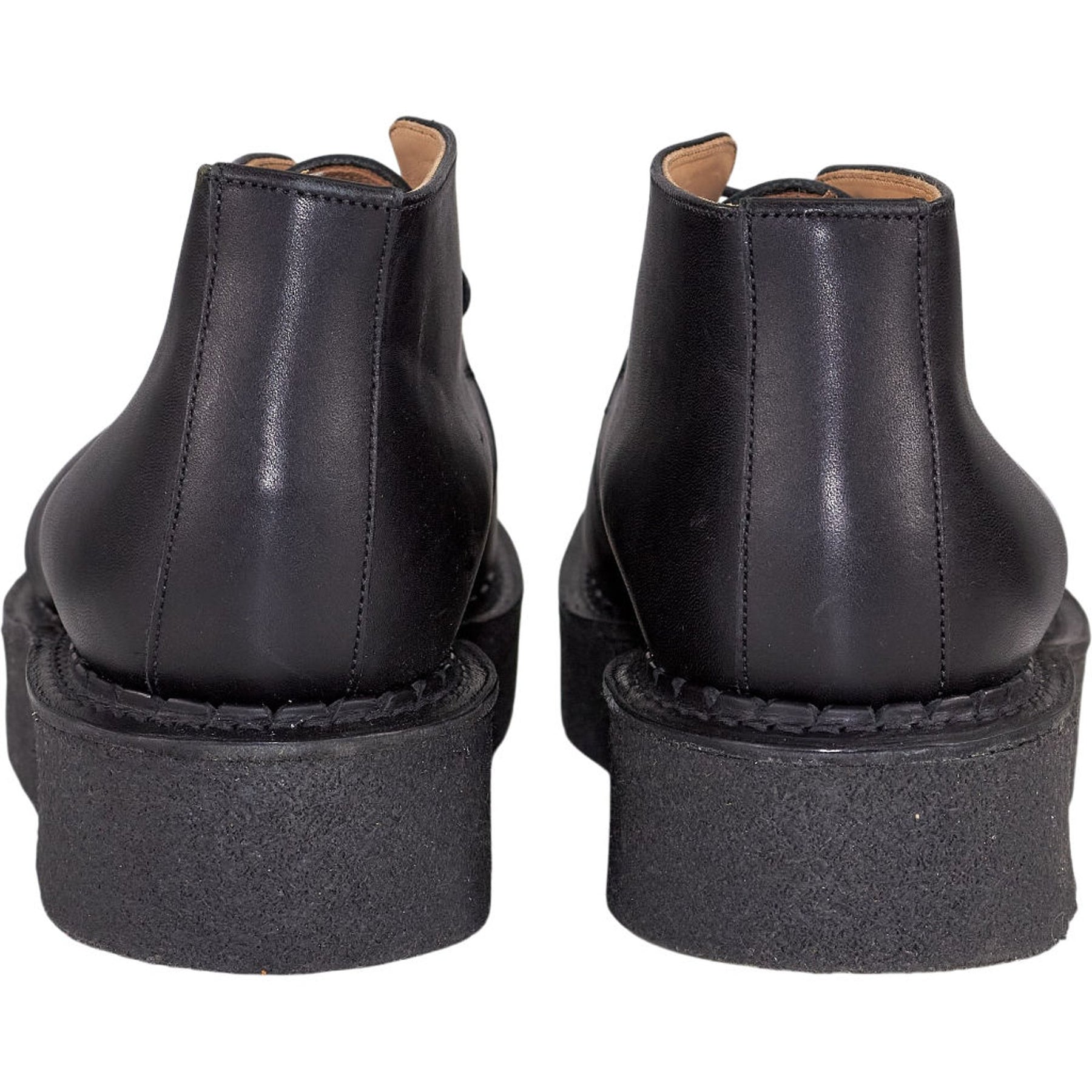 YMC Black Leather Platform Boots