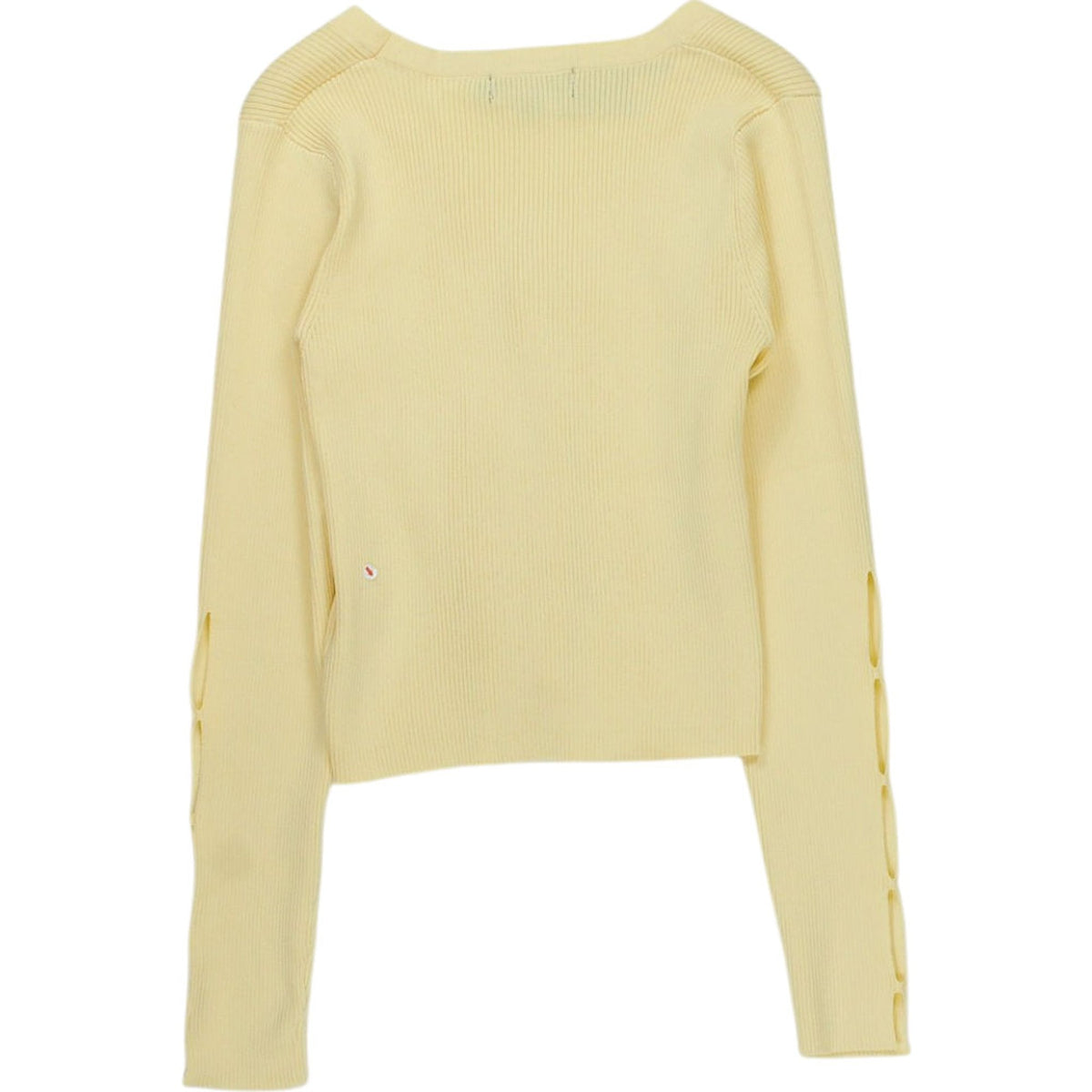 Motel Yellow Ribbed Cardigan