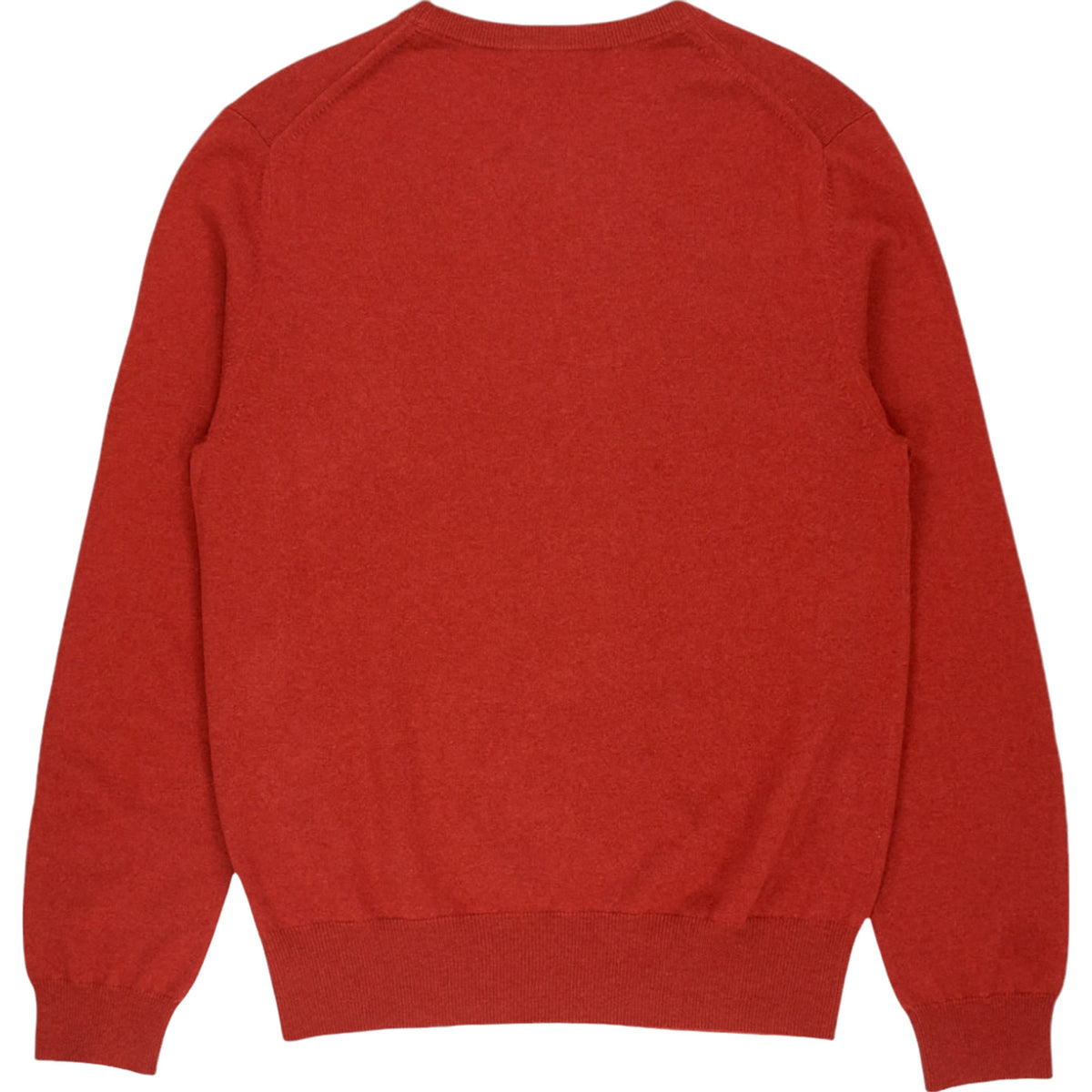 N.Peal Dark Orange Oxford Round Neck Jumper