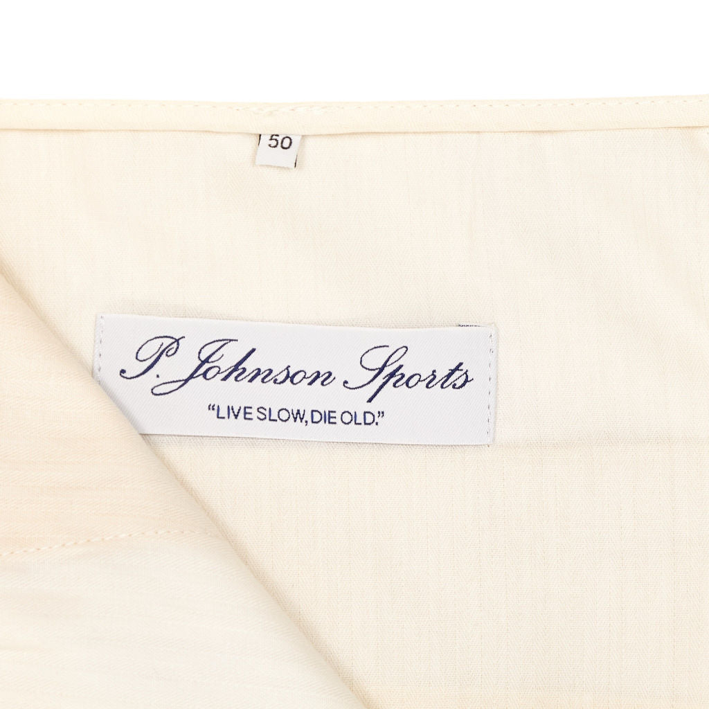 P Johnson Yellow Cotton Pleated Shorts