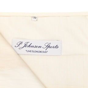 P Johnson Yellow Cotton Pleated Shorts