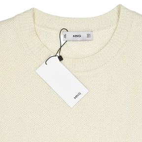 MNG Cream Short Sleeve Sweater