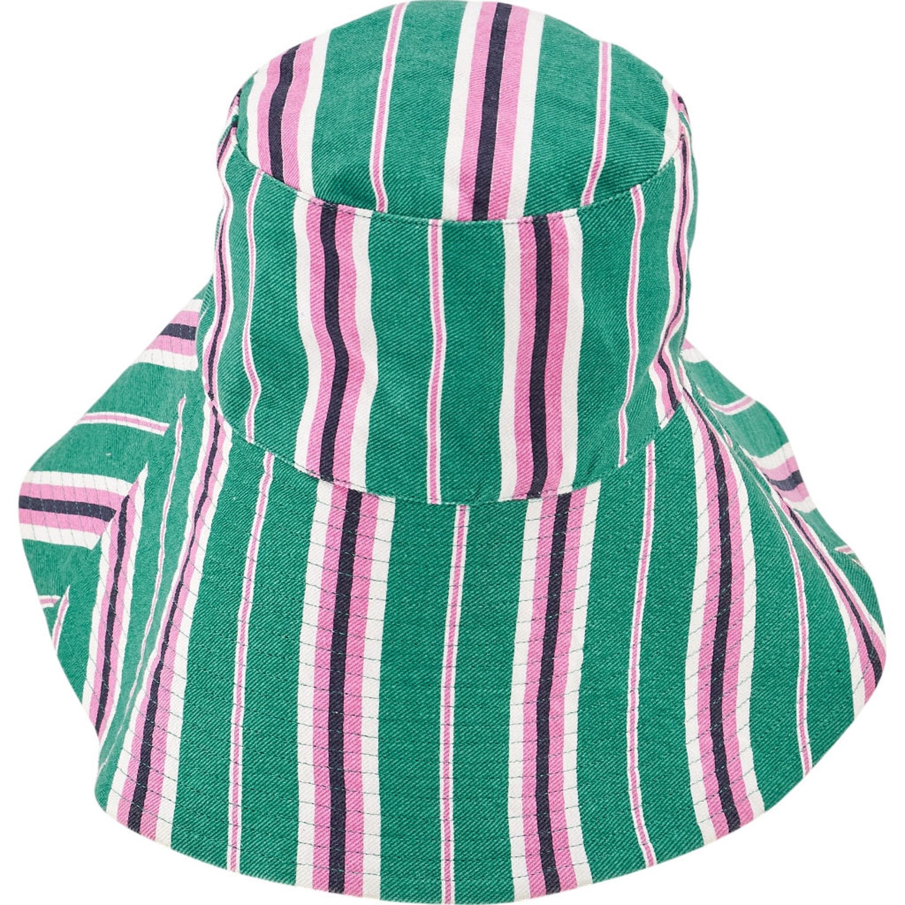 Striped Green Pink Bucket Hat