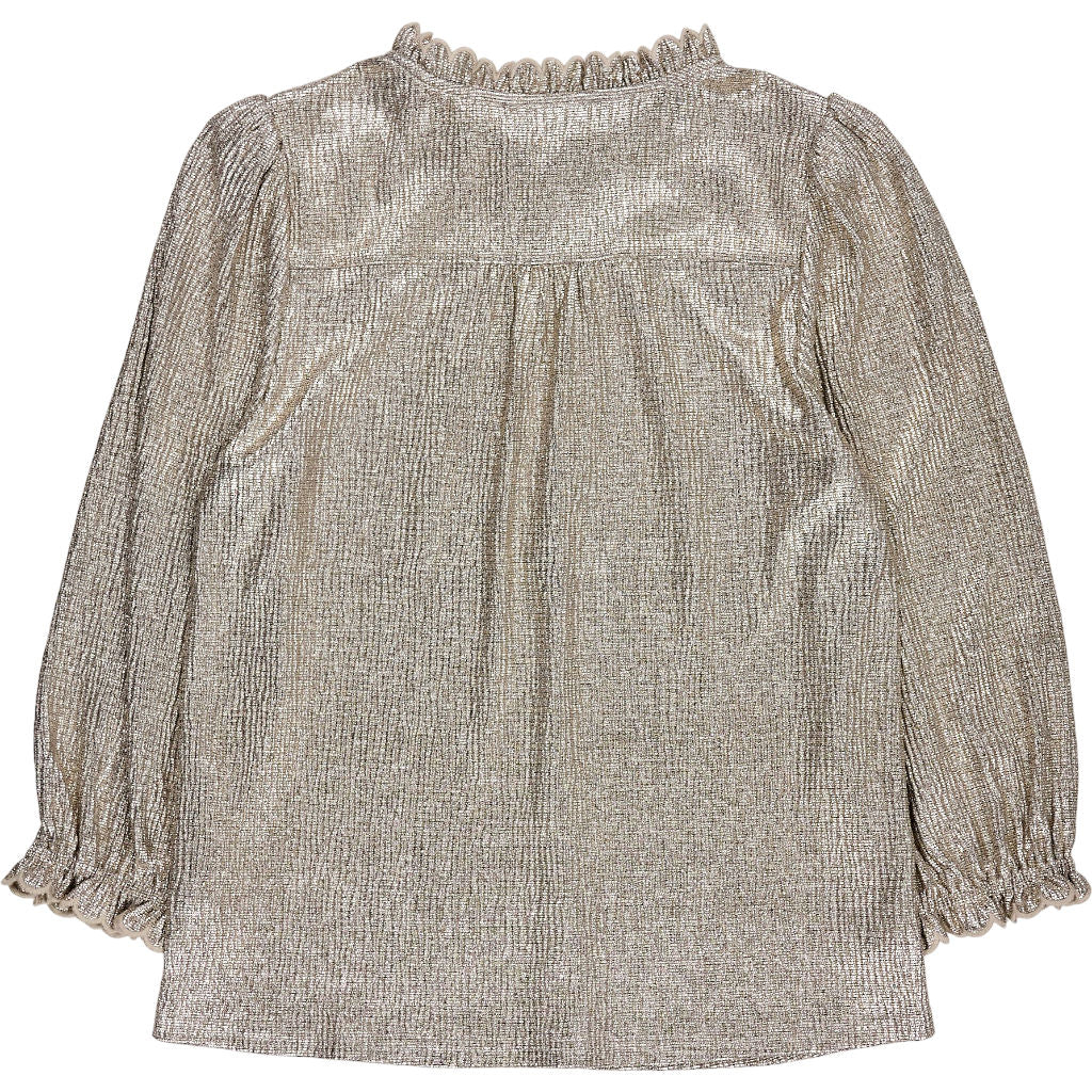 WYSE Champagne Metallic Mariam Top