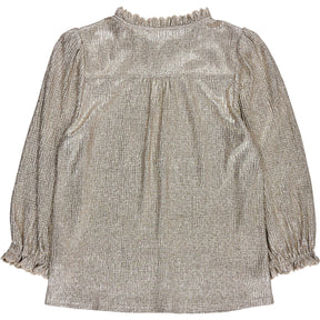WYSE Champagne Metallic Mariam Top