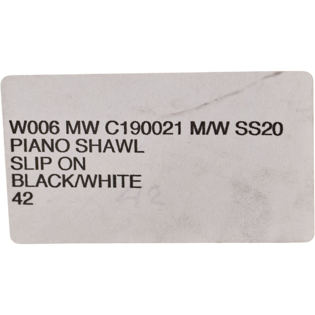 By Walid Black White Piano Shawl Slip-On Shoes