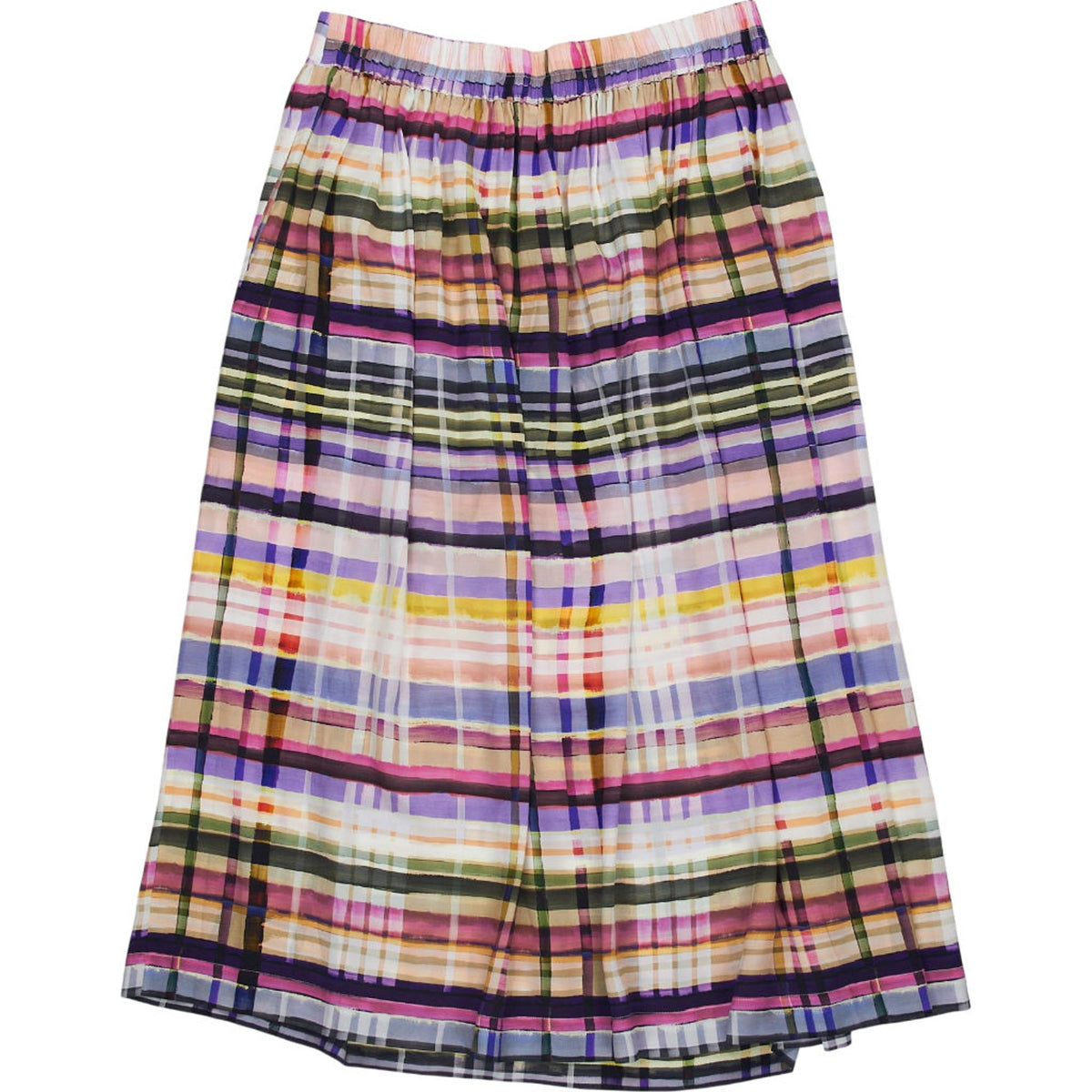 NRBY Multicolour Pleated Midi Skirt
