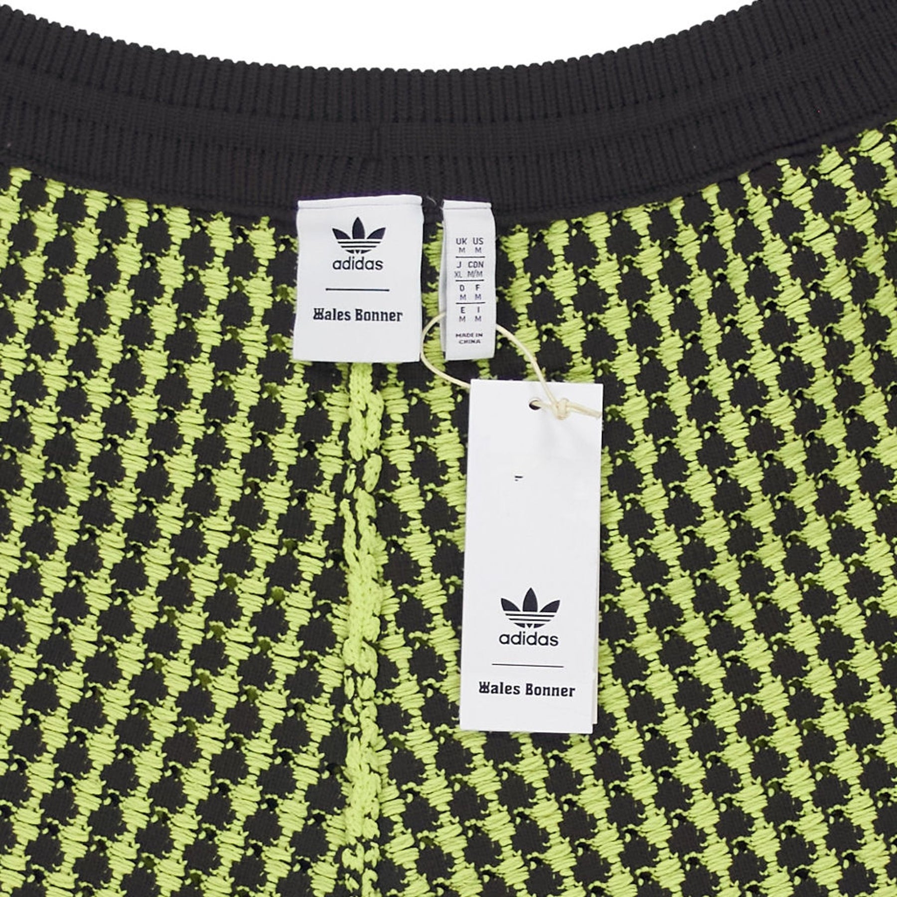 Adidas x Wales Bonner Black Yellow Crochet Shorts