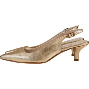 Wyse Gold Slingback Heels