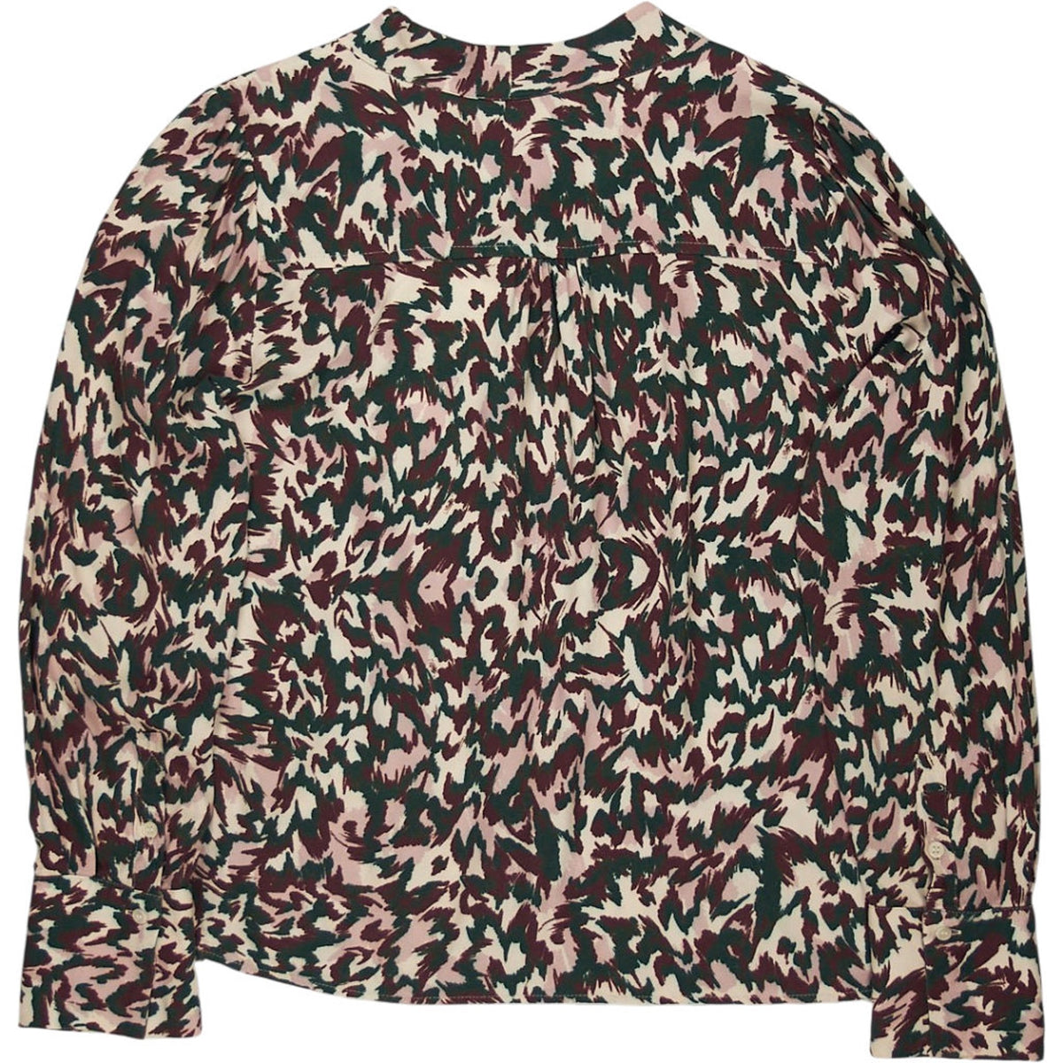Baukjen Beige Eme Printed Tie Neck Blouse