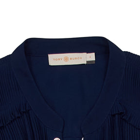 Tory Burch Navy Pleated Dress