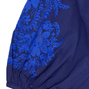 NRBY Blue Embroidered Blouse