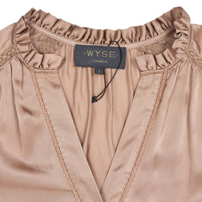 WYSE Beige Silk Blouse