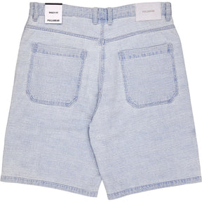 Pull & Bear Blue Striped Baggy Shorts