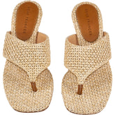 Dear Frances Beige Woven Sandals