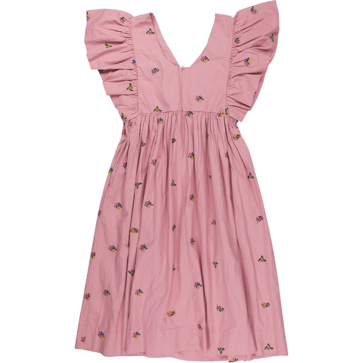 Wyse Pink Embroidered Emeline Dress