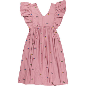 Wyse Pink Embroidered Emeline Dress