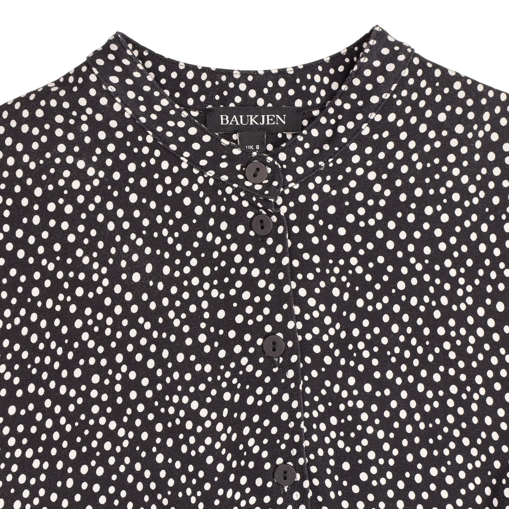 Baukjen Black Polka Dot Midi Dress
