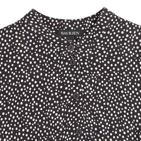 Baukjen Black Polka Dot Midi Dress