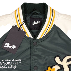 Pull & Bear Green Varsity Jacket