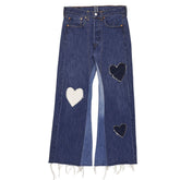 Levi's x Rokit Originals Priscilla Blue Heart Patch Jeans