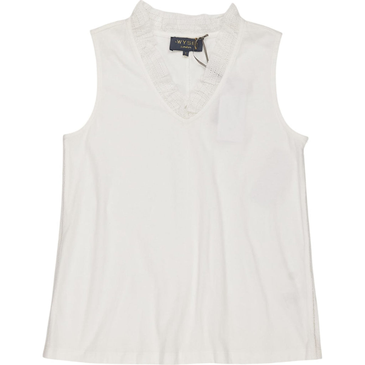 Wyse London White Frill Neck Vest