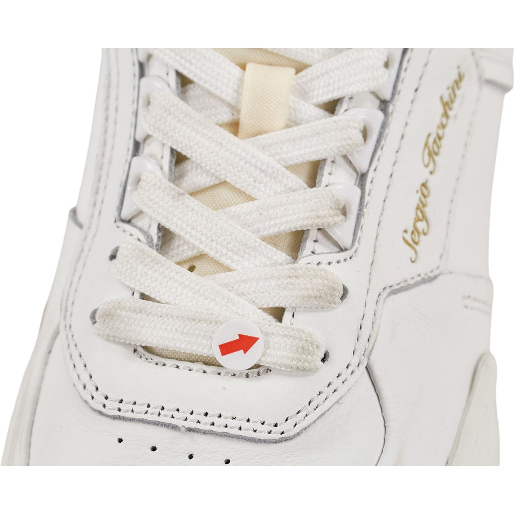 Sergio Tacchini White Leather Trainers Measures as a UK 6.5