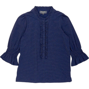 Wyse London Blue Striped Blouse 1