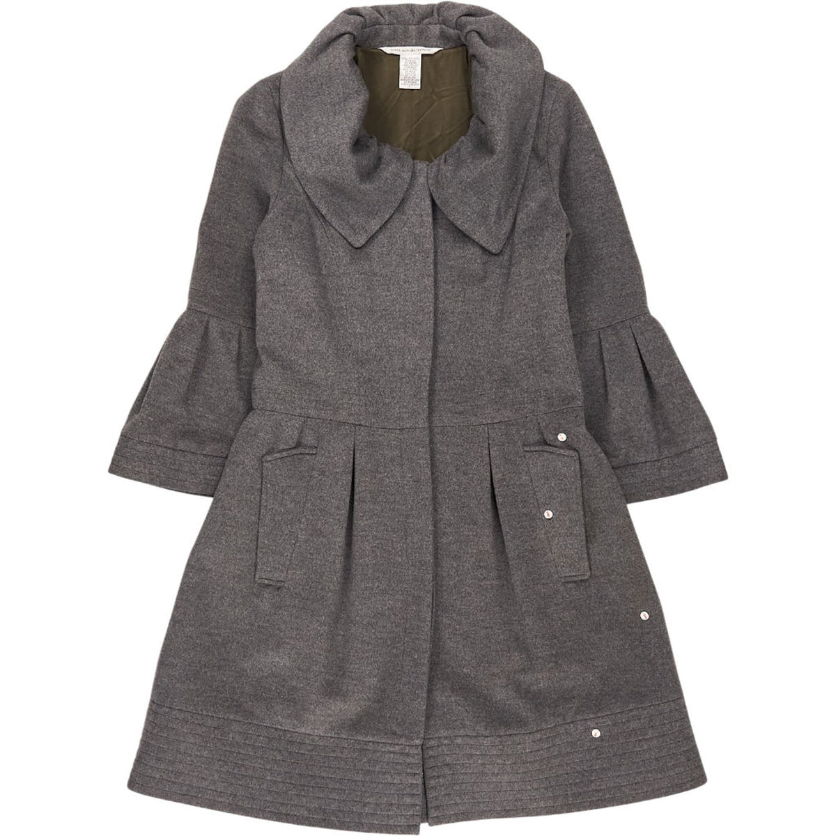Diane von Furstenberg Grey Wool Blend Coat
